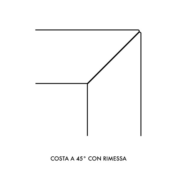 Lavorazione bordo costa 45 gradi Lavorazione bordo costa 45 gradi