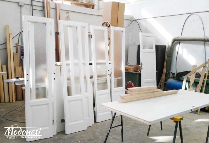 Sostituzione Porte A Vetri Stile Vecchia Milano Laboratorio 05