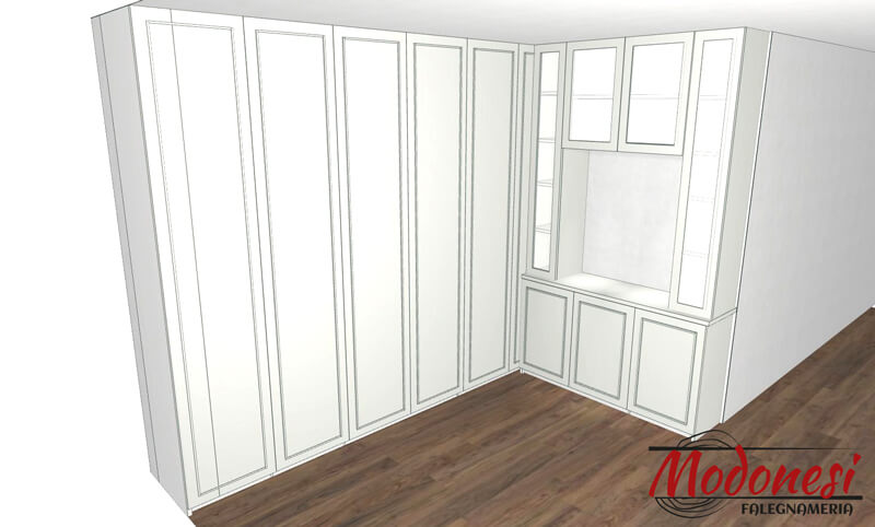 Mobile Ingresso Angolare Progettato Per Una Casa A Lainate Milano Render 04