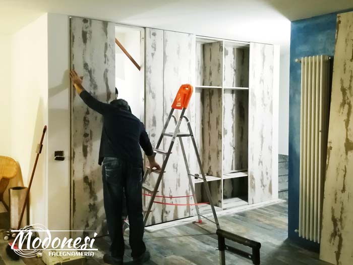 Mobile Su Misura Nicchia Taverna Clienti Lainate Messa Opera 02