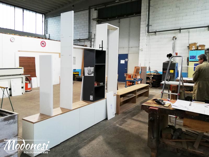Mobile Tv Soggiorno Per Una Casa A Milano In Corso Sempione Laboratorio 02