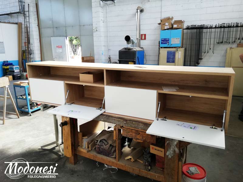 Mobile Tv Soggiorno Per Una Casa A Milano In Corso Sempione Laboratorio 03